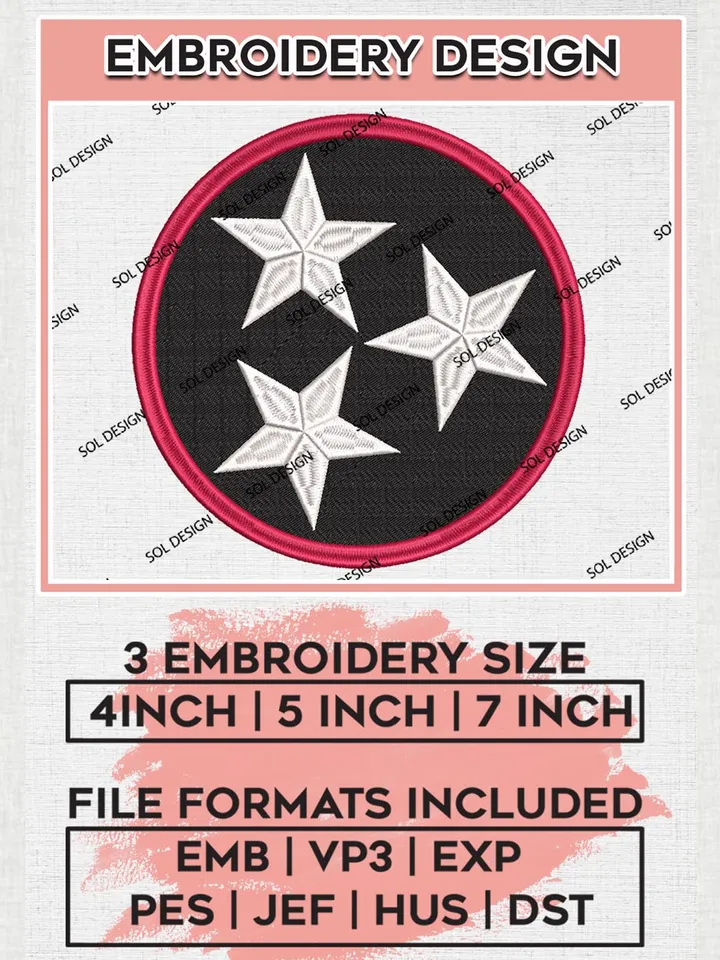 NCAA Austin Peay Governors Team Star Logo Embroidery Design Files, NCAA Austin Peay Governors Machine Embroidery, NCAA Teams, 3 sizes, NCAA Machine embroidery designs, Digital Download