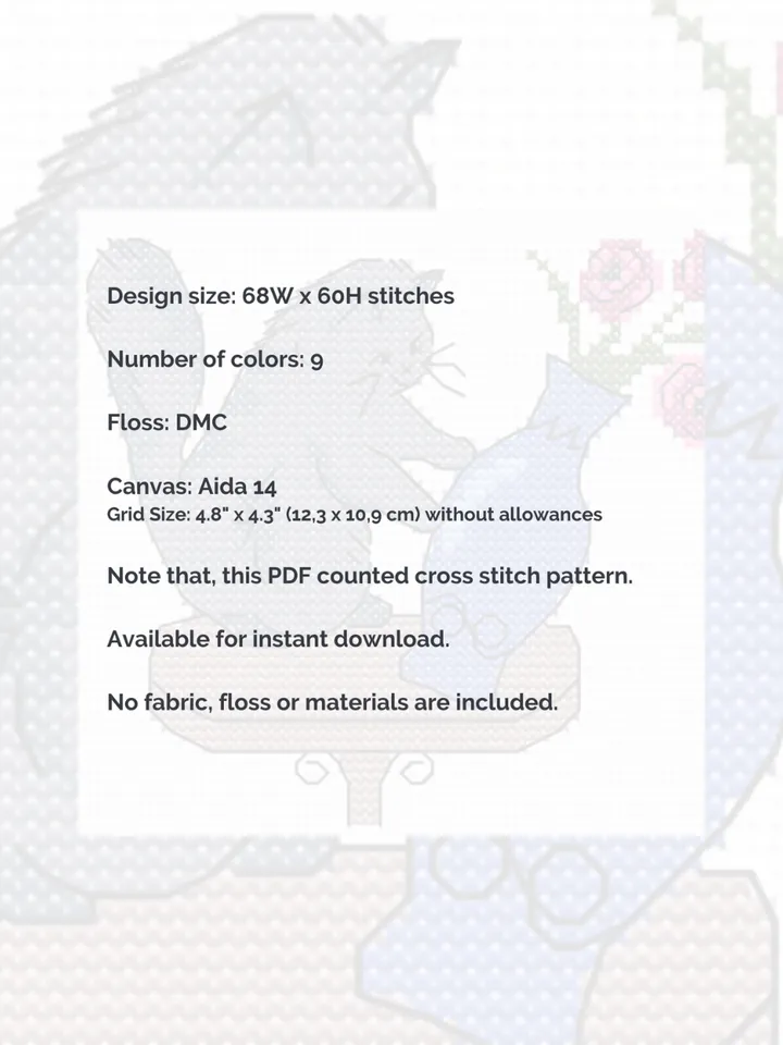 Cross stitch pattern Cat and vase, funny cross stitch chart PDF, gift idea for cat lover