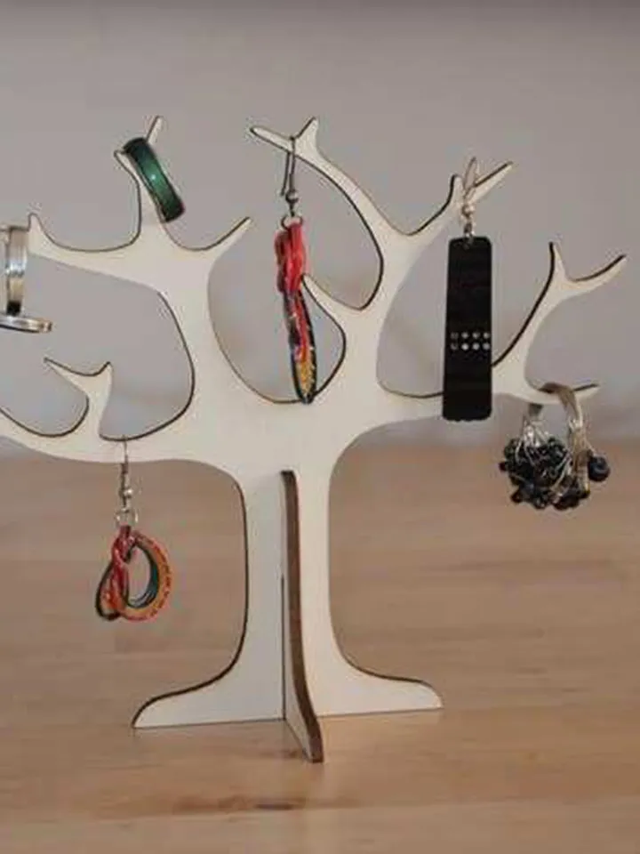 Digital Template Cnc Router Files Cnc Tree Ring Holder Files for Wood Laser Cut Pattern
