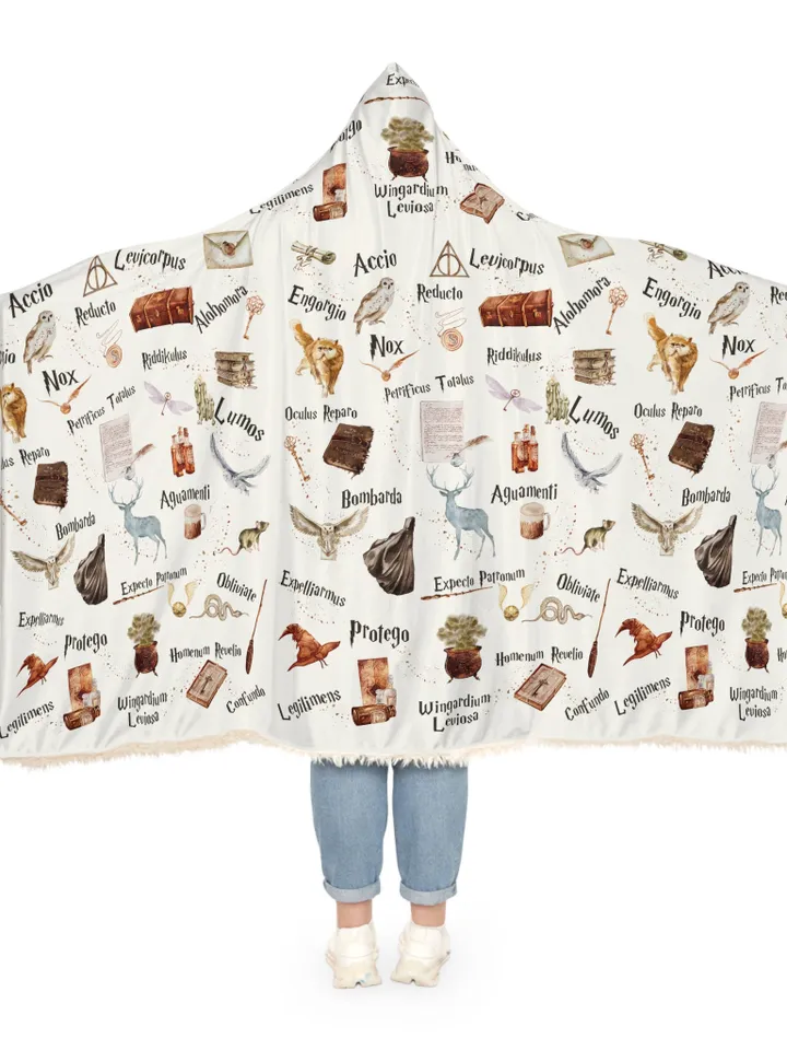 Wizarding World Snuggle Blanket ; Magic School Snuggle Blanket Owl Key Magic World Custom Wizard Snuggle Blanket Gift Baby Magic WBB12
