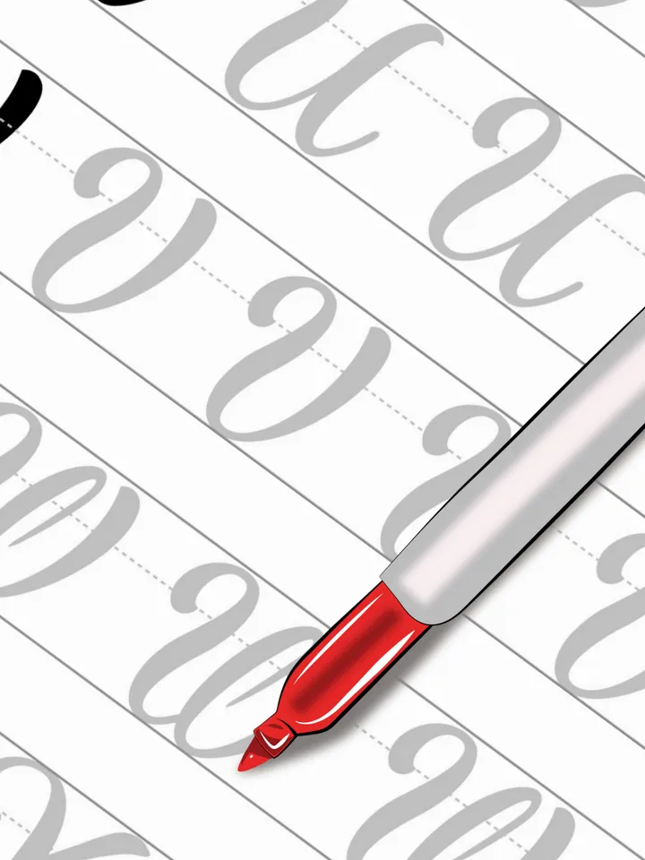 Calligraphy Worksheets, Calligraphy Practice Sheets, Brush Lettering
