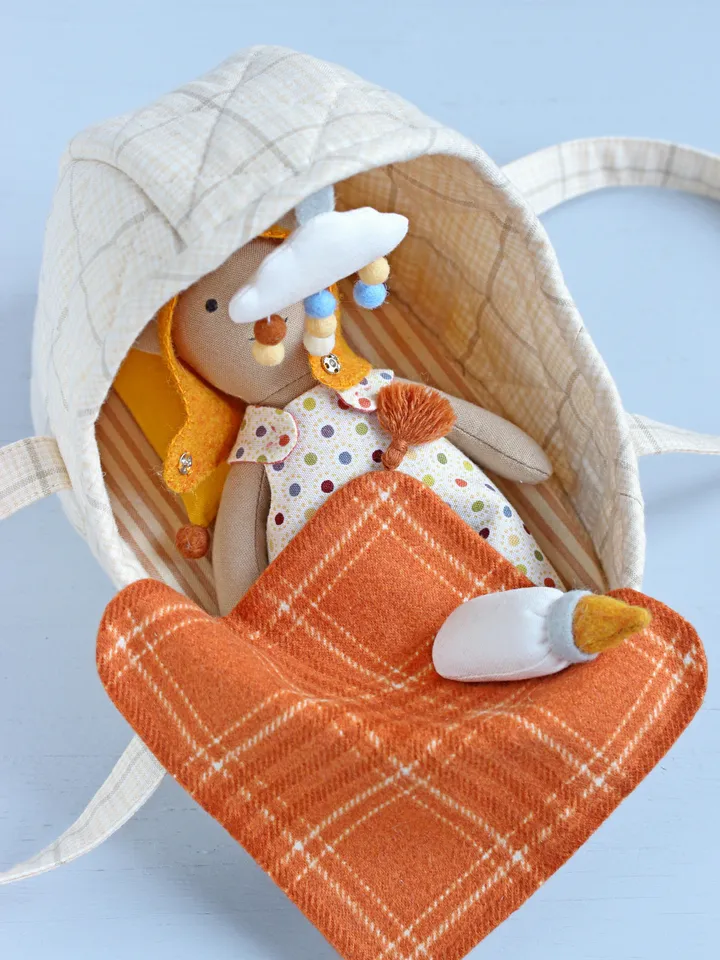 PDF Hooded Basket for Mini Doll Sewing Pattern