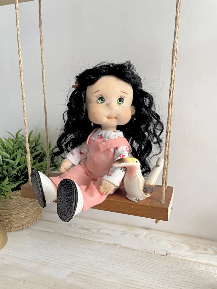 Handmade Poseable Art Doll - Waldorf-Inspired Collectible Heirloom Gift for Girls (20cm)