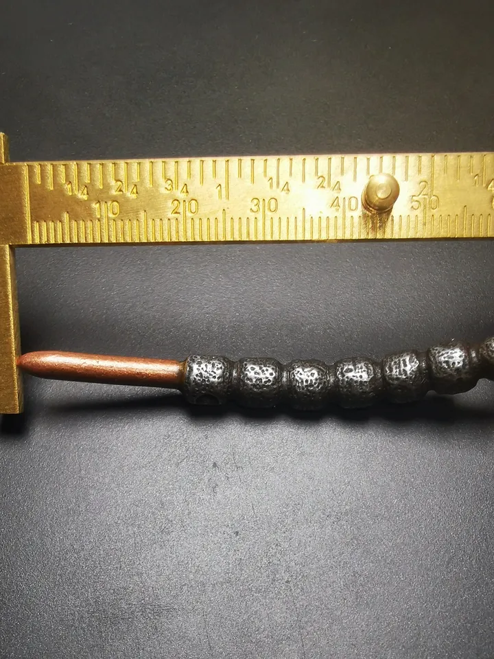 Handmad Charm Pendant,Tibetan Cordyceps Sinensis,Made of Cold Iron and Brass
