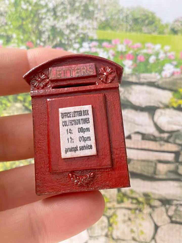 Miniature mailbox. Dollhouse miniature. Puppet miniature. 1:12.