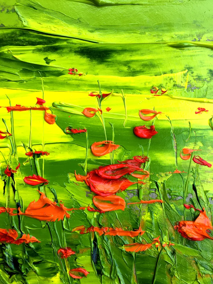 Tuscany Painting Landscape Original Art Lavender Artwork 8 by 8