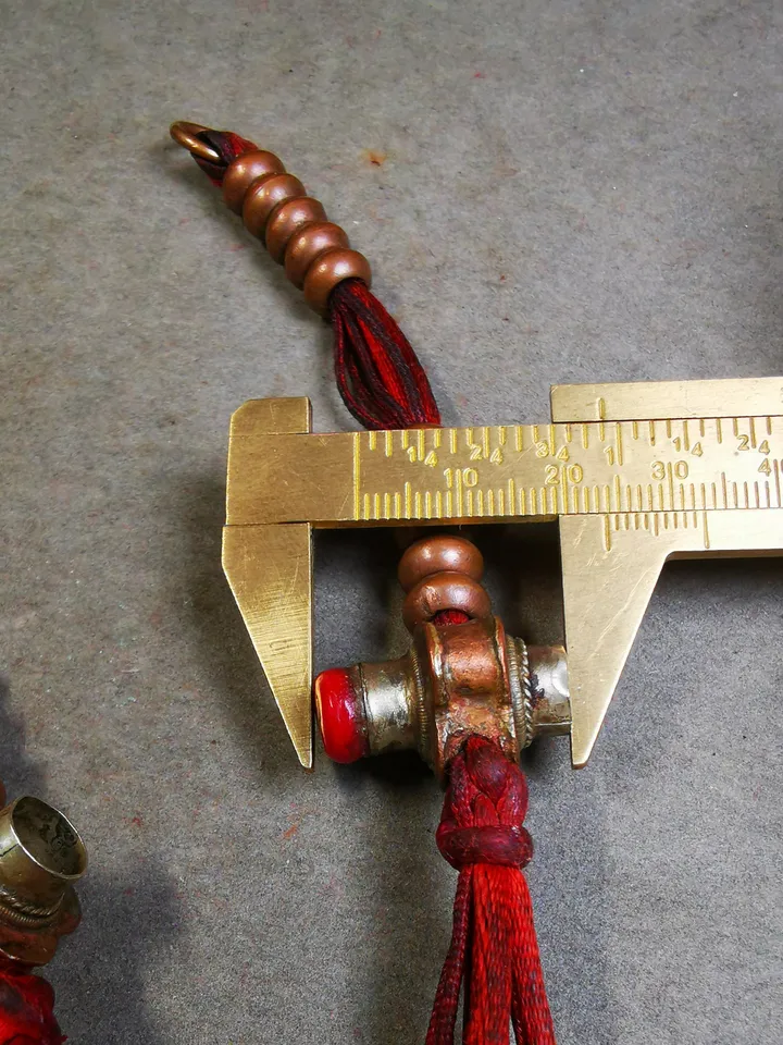 Gandhanra Old Tibetan Buddhist Mala Counters,Prayer Bead Counters ,Big Size,Made of Lima Brass