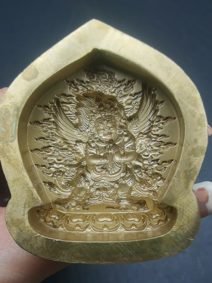 Vajrakilaya Tsa Tsa Mold,Old Version Dorje Phurba,4.5cm Height,Gandhanra Unique Tibetan Buddha Tsha Tsha Mould For Making Clay Statue