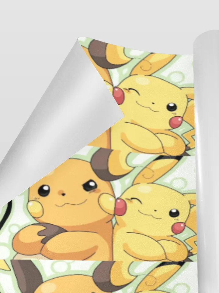 Pikachu and Raichu Gift Wrapping Paper 58"x 23" (1 Roll)