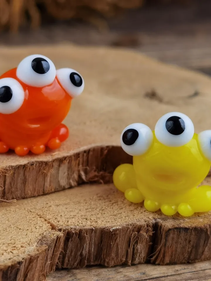 Tiny monster miniature, glass monster figurine, monster sculpture for terrarium decoration or fairy garden decor