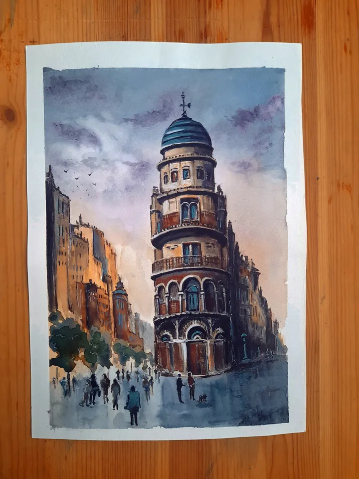 Watercolor painting. Seville, Andalusia. 21x30cm (8.3х11,7inches)
