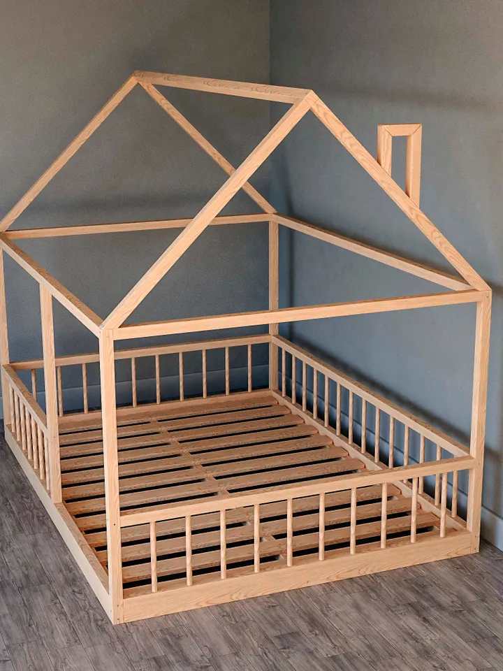 House Bed Plan, Full Size, DIY, PDF