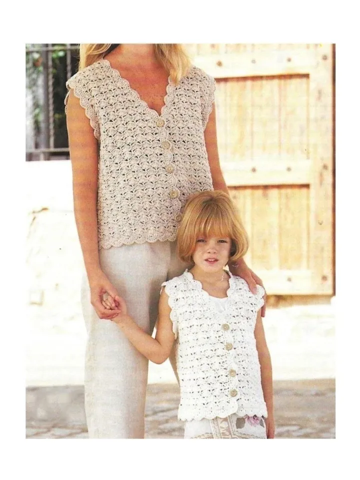 Top crochet pattern, sleeveless top crochet, women girl crochet top pdf instant download