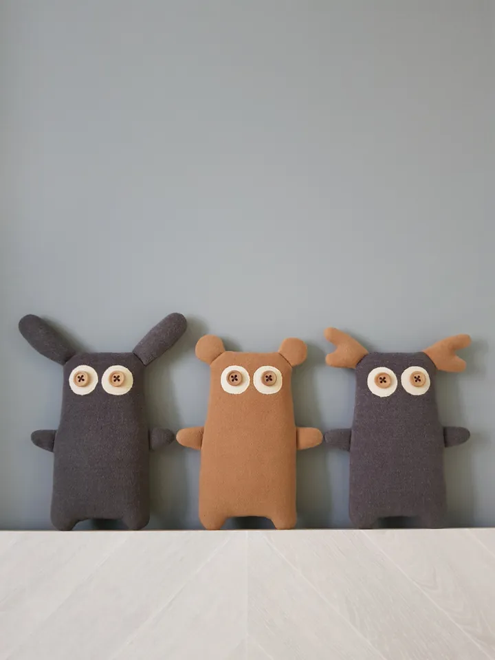 Stuffed Rabbit sewing pattern PDF, digital tutorial in English, animal doll sewing diy
