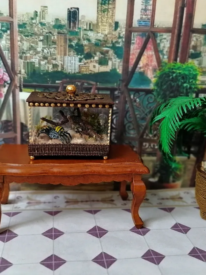 Terrarium. Spider cage. Puppet miniature.1:12 scale.