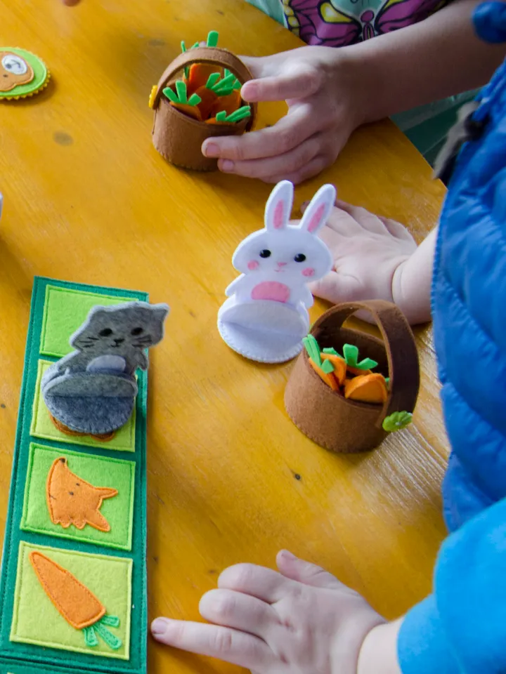 Board game from felt for kids