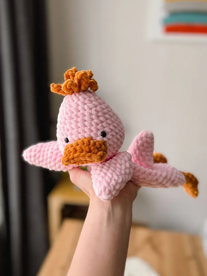 Crochet duck snuggler pattern Cute crochet lovey pattern for kids Crochet duck cuddler pattern, no-sew pattern