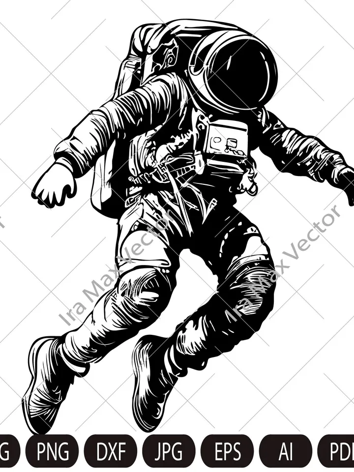 Astronaut SVG, Space SVG, Astronaut Clipart, Astronaut Cut Files For Silhouette, Astronaut Vector, Astronaut scientist, Cosmos space