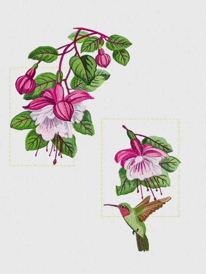Fuchsia 10x12  Embroidery Design