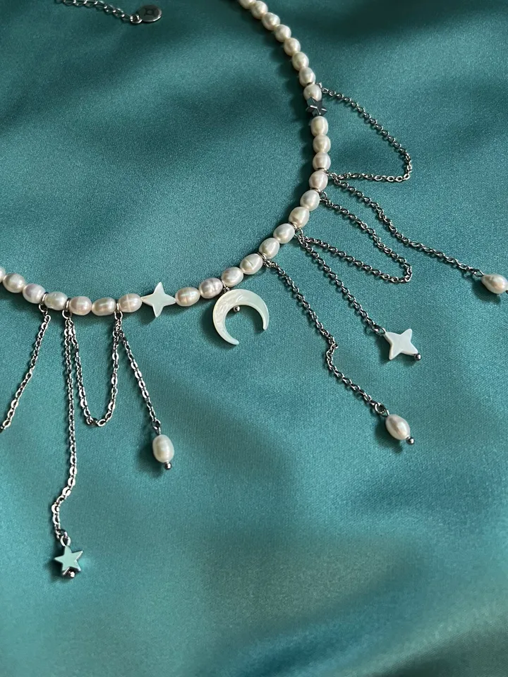 Natural Pearl Necklace STAR MOON