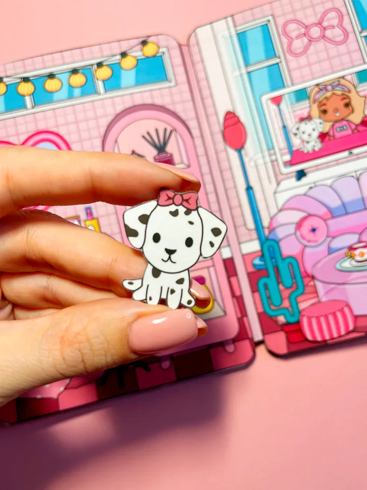 Paper house with furniture for doll Toca Boca