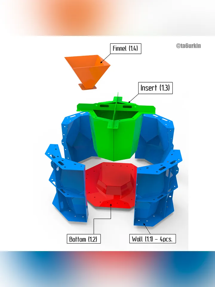 Welding Project Plans Drawings Mold 1 Pot (DXF, PDF)