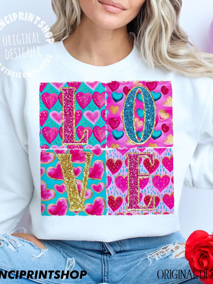 Love png, Valentine Shirt Sublimation, Glitter Valentines png, Retro Valentine png, Love Sublimation, Valentines png, Preppy, Cute, png file