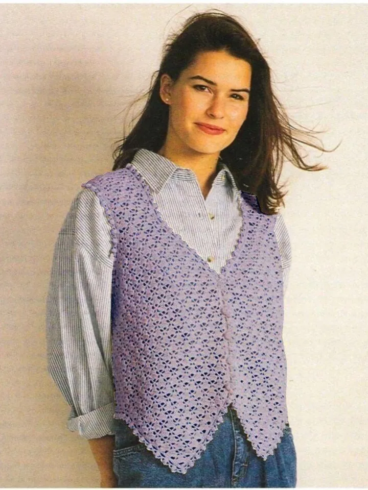 Vest crochet pattern, waistcoat crochet pattern, women vest crochet, lace vest crochet pattern pdf