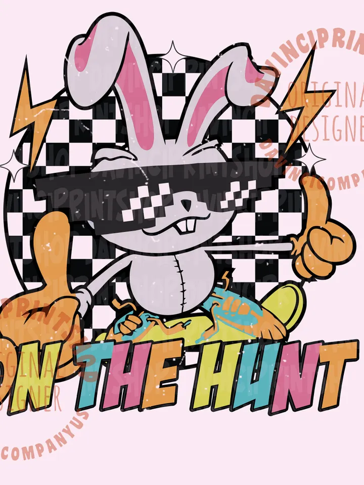On The Hunt Easter Png, Easter Bunny png, Easter png, Kids easter png, Boy easter png, Boy sublimation, Boy png, Sublimation designs, png