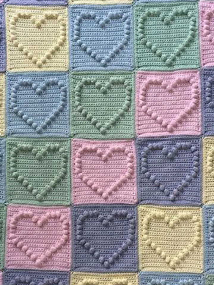 Granny square coaster crochet pattern