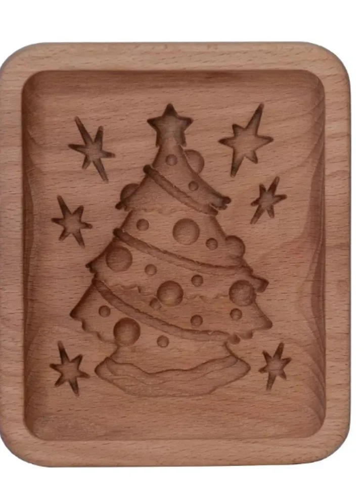 Christmas Embossed cookie mold, cookie cutter, wooden mold, Wooden stamp stamp for gingerbread cookies springerle stamp