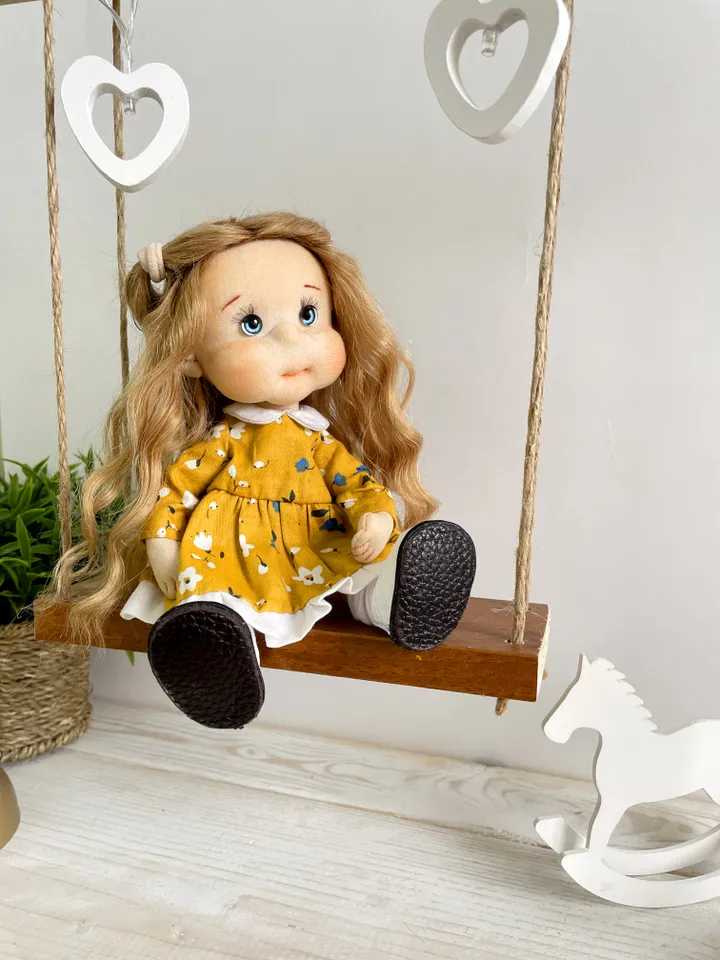 Art Doll Waldorf Doll Inspiration Handmade Textile Doll Birthday Gift for Girl
