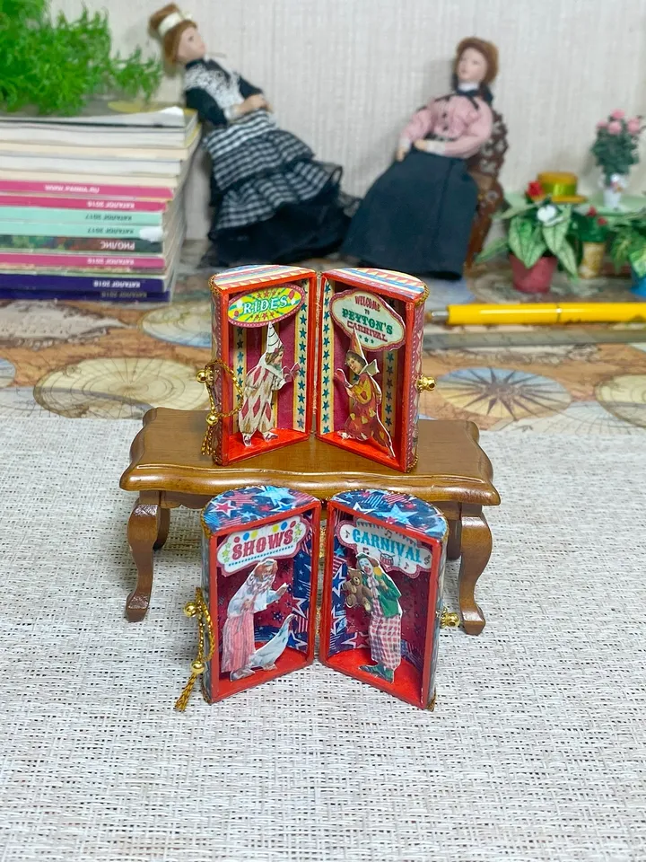 Tutorial. Puppet circus - box. 1:12. Two options.