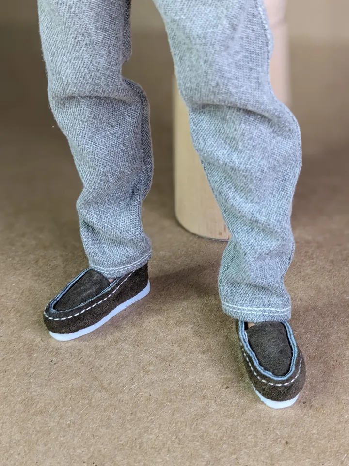 Realistic handmade khaki jeans for 13 inch fashion male doll (Adonis doll)