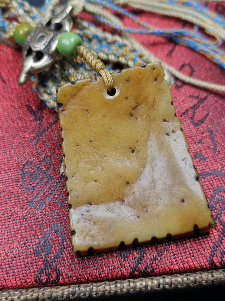 Authentic Cross Vajra Mandala Kapala Pendant,Gandhanra Old Tibetan Amulet,45mm × 36mm