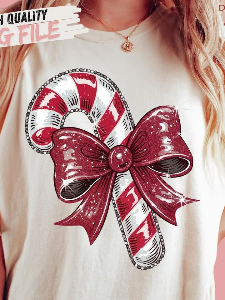 Candy Cane png Christmas png Glitter Christmas png Coquette Holiday png Merry Christmas png Retro Christmas png Merry xmas png Disco png