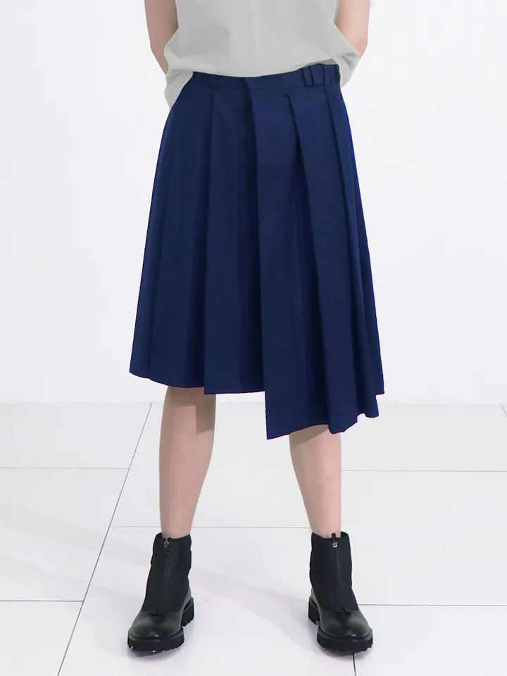 Men's "School Mood" asymmetrical pleated skirt \ Men's skirt \ kilt