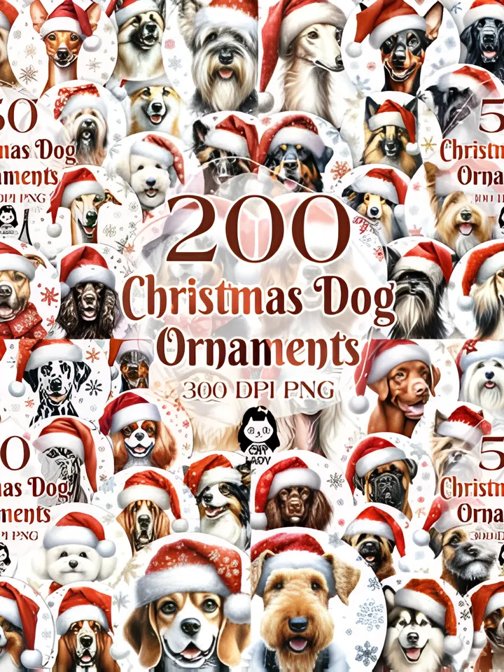 200 Breeds of Christmas Dog Ornaments