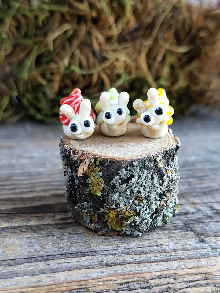 MINIATURE ANIMALS Snail figurine aquarium decoration Glass figurines