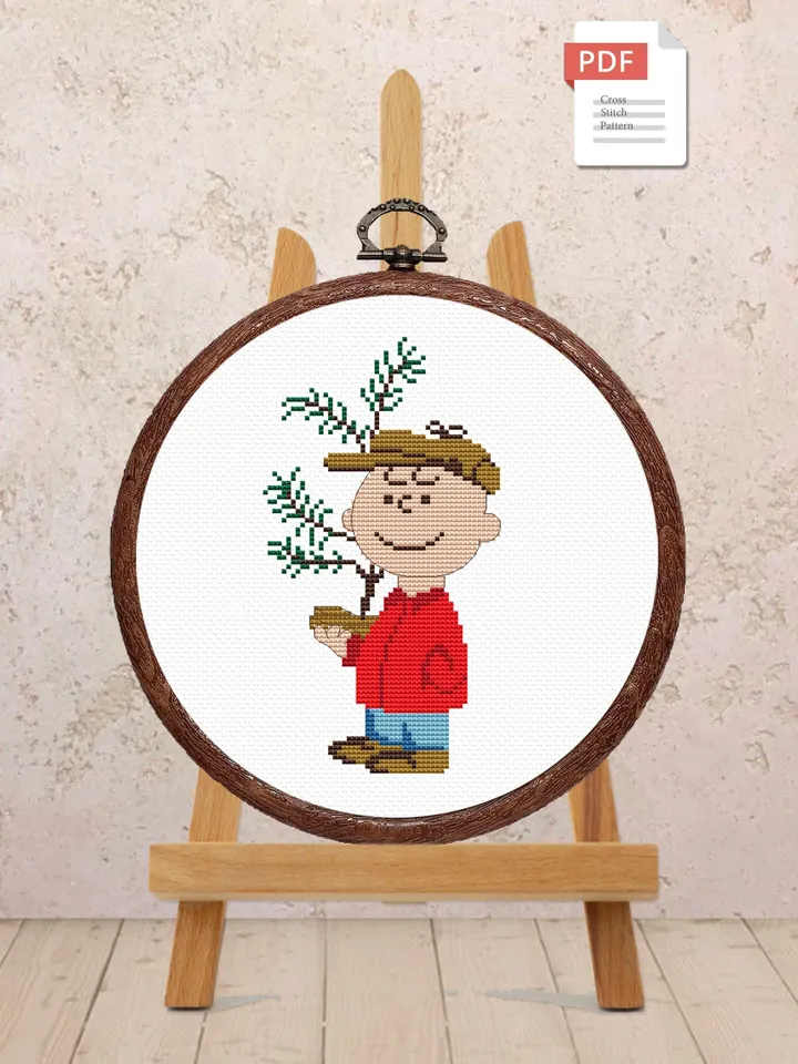Christmas Tree Cross Stitch Pattern, Modern Christmas cross stitch chart, XMas Motifs, simple, easy, quick, Merry Christmas #hld029