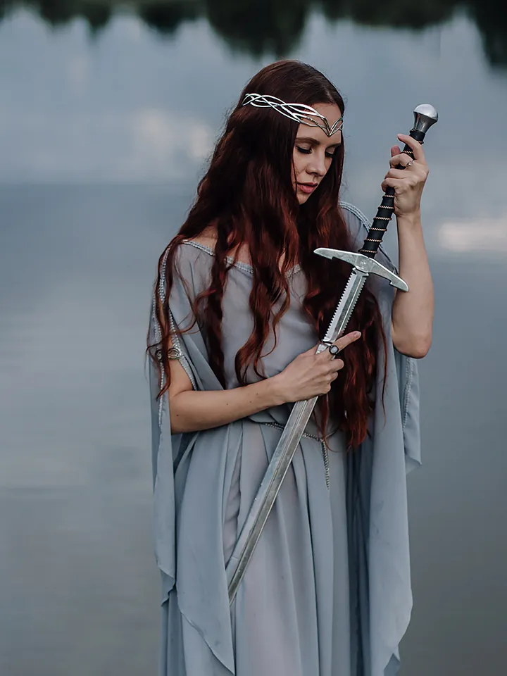 Sorceress diadem fantasy legends Tiara Elven Crown boho romantic Wedding Headpiece Celtic medieval elven Queen Niviane