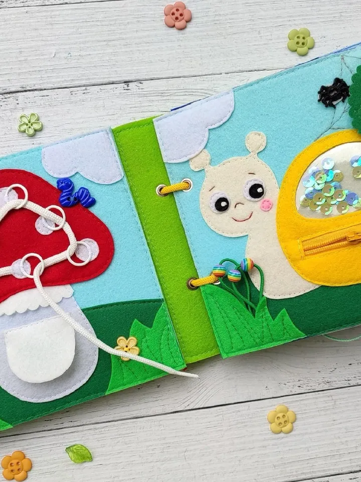 Animals Quiet book pattern PDF & Tutorial, Fox Mini Book, Felt activity book pattern svg, Quiet book sewing ideas for toddler 2, 3 year old