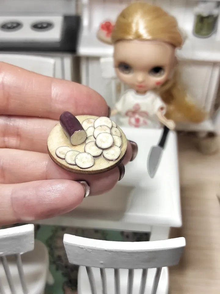 Vegetables for dolls, Little food, polymer clay eggplant, tiny vegetables, miniature, dollhouse decor, mini food