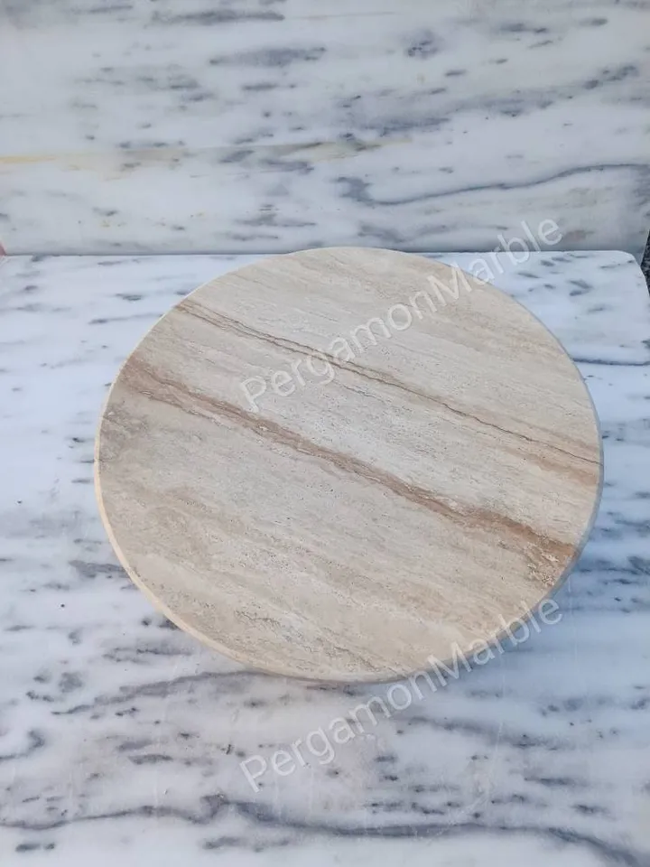 Travertine Coffee Table handmade italian model free shipping real travertine fast shipping
