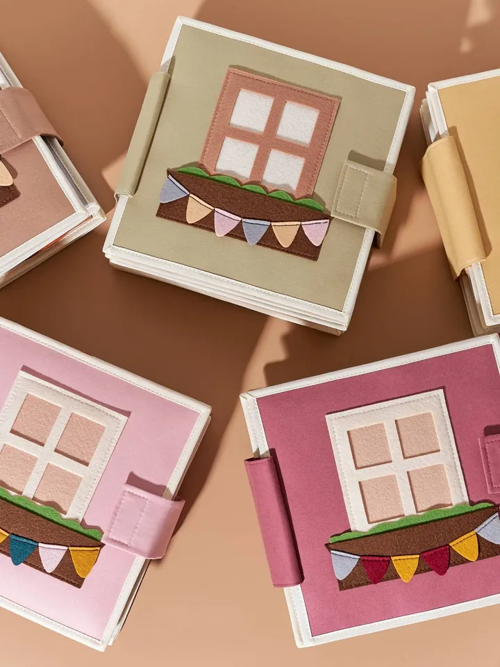 quiet book doll house gift for baby girl personalized, gift for kid kinderkrama
