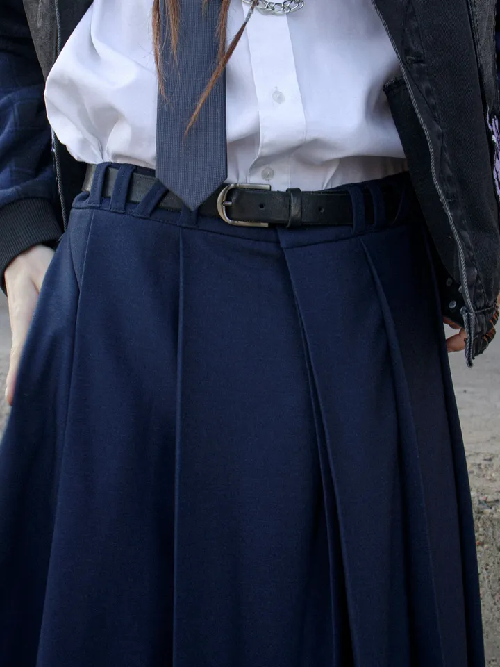 Men's "School Mood" asymmetrical pleated skirt \ Men's skirt \ kilt