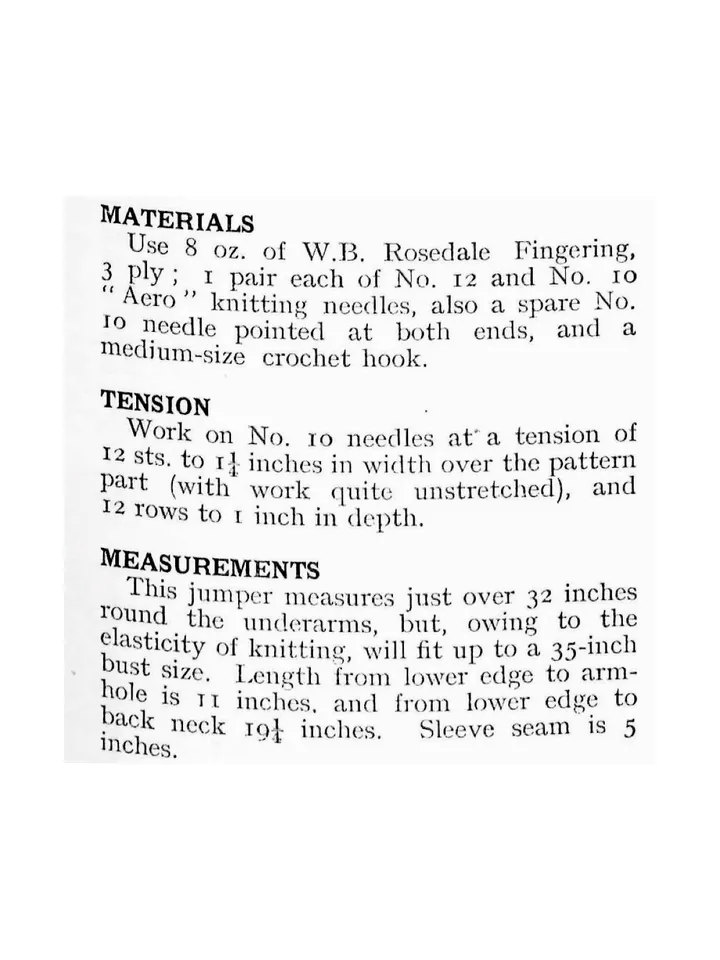 Vintage Knitting Pattern 32 Charming Jumper Women
