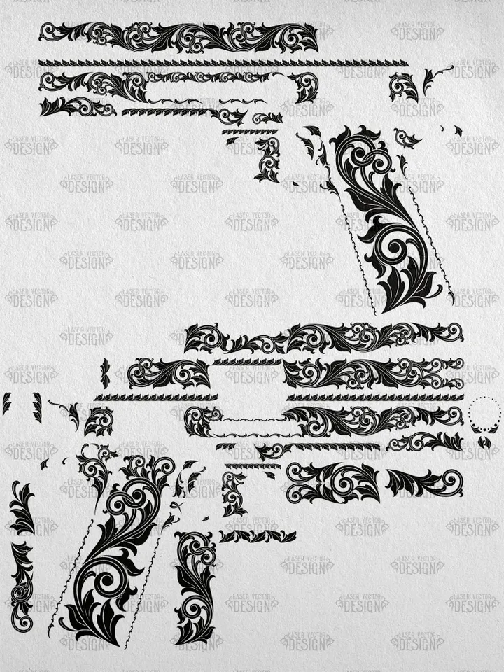 VECTOR DESIGN Colt 1911 government Scrollwork 14
