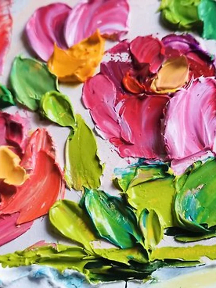 Tulip Painting Floral Original Design Flower Wall Decor Cute Poster