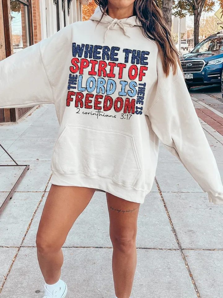 Glitter Where the spirit of the Lord is, there is freedom PNG, Freedom America, christian religious faith, USA 4th July, Independence Day